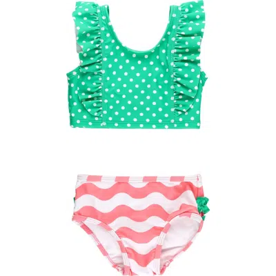 Rufflebutts Babies'  Upf50 Waterfall Tankini In Multi