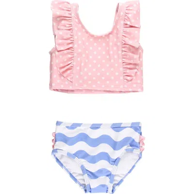 Rufflebutts Babies'  Upf50 Waterfall Tankini In Pink