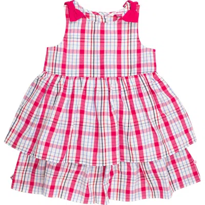 Rufflebutts Babies'  Woven Bow Jumper Dress In Multi