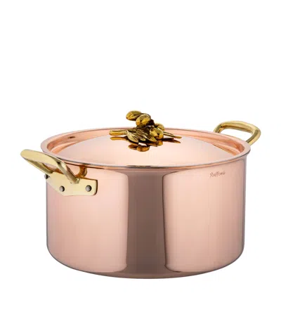 Ruffoni Copper Olivia Cupra Stock Pot With Lid In Silver