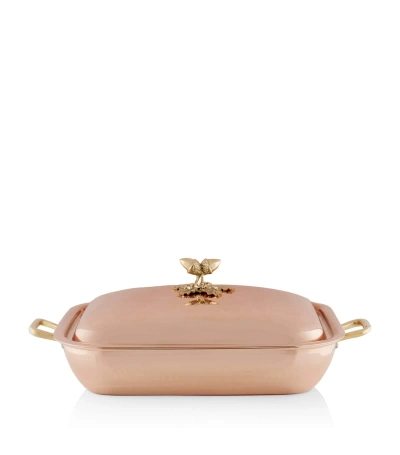 Ruffoni Historia Hammered Copper Roasting Pan With Lid In Metallic