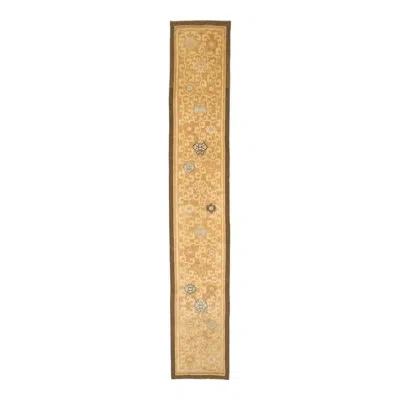 Rug & Kilim Antique 17th Century Chinese Ming Runner With Lotus & Peony Design -  In Nude