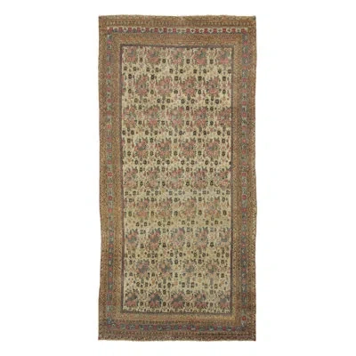 Rug & Kilim Antique   Rug, All-over Rose And Floral Patterns -  In Beige,brown,green