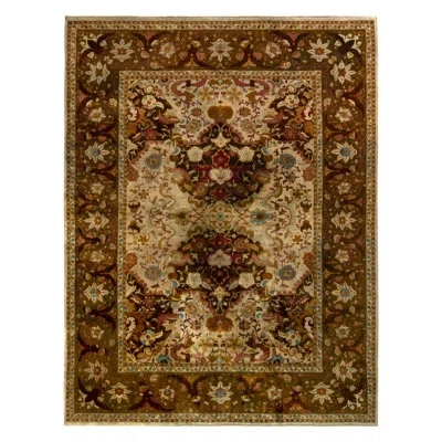 Rug & Kilim Antique Shahrestan Rug In Beige Brown All Over Floral Pattern