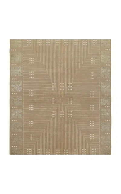Rug & Kilim - Austrian Art Deco Rug  6x 9 - Green In Neutral