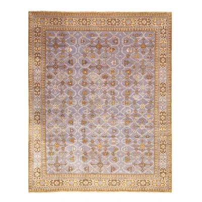 Rug & Kilim 's Burano Blue And Beige Wool Rug In Blue;brown;beige;gold