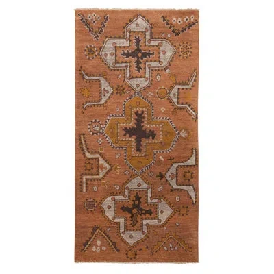 Rug & Kilim 's Burano Golden-orange And Grey Wool Rug In Blue;pink;gold;gray;orang