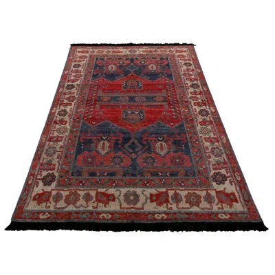 Rug & Kilim 's Burano  Hamadan Beige And Red Wool Rug In Brown;red;beige