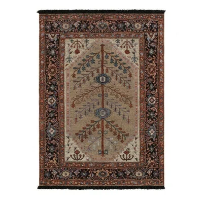 Rug & Kilim Burano Hand Knotted Wool Area Rug In Blue;brown;red;beige