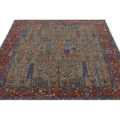 Rug & Kilim Burano Hand Knotted Wool Area Rug In Blue;red;green