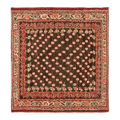 Rug & Kilim Burano Hand Knotted Wool Area Rug In Brown;red;orange;green;cream