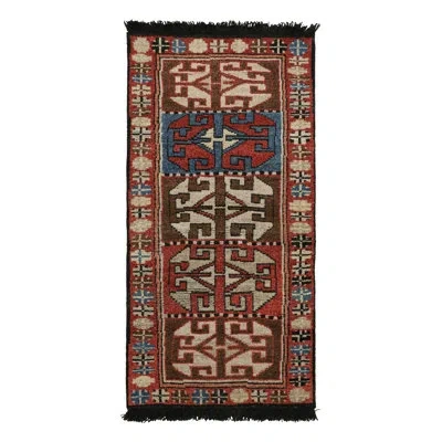Rug & Kilim Burano Hand Knotted Wool Area Rug In Red Black