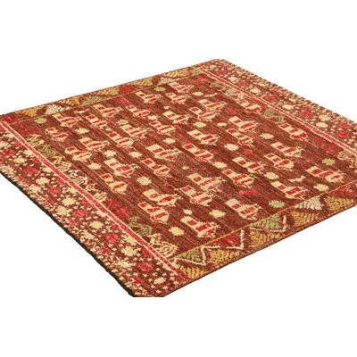 Rug & Kilim Burano Hand Knotted Wool Area Rug In Red;beige;yellow;green