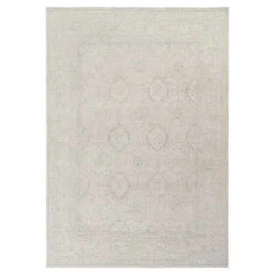 Pre-owned Rug & Kilim 's Classic Custom Rug In All Over Blue, Beige-gray Geometric Pattern