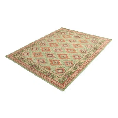 Rug & Kilim Classic Modern Tribal Rug Green All Over Pattern By  In Red;beige;green