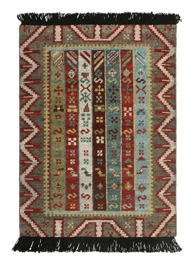 Pre-owned Rug & Kilim 's Classic Rug In Polychromatic With Tribal Geometric Design In Brown