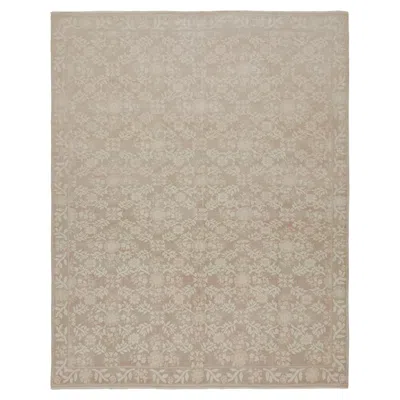 Pre-owned Rug & Kilim 's Contemporary European Style Rug In Beige With Floral Patterns In Brown