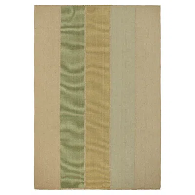 Pre-owned Rug & Kilim 's Contemporary Kilim In Beige And Colorful Textural Stripes In Brown