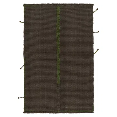 Pre-owned Rug & Kilim 's Contemporary Kilim In Brown With Green Accents