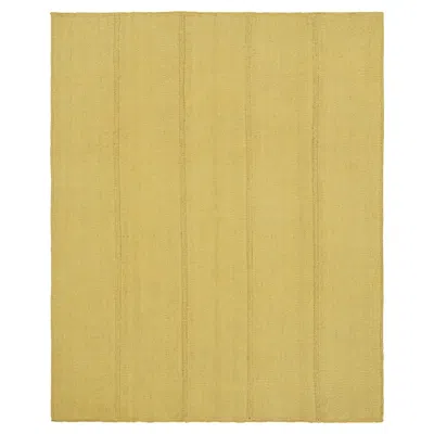 Pre-owned Rug & Kilim 's Contemporary Kilim In Gold Textural Stripes