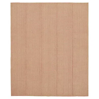 Pre-owned Rug & Kilim 's Contemporary Kilim In Pink And Beige Textural Stripes