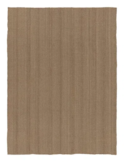 Pre-owned Rug & Kilim 's Contemporary Rez Kilim Flatweave Rug With Brown Striped Design