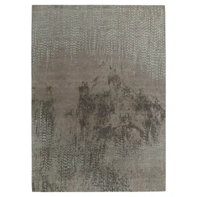 Pre-owned Rug & Kilim 's Contemporary Rug In A Grey, Beige And Blue Abstract Patterns