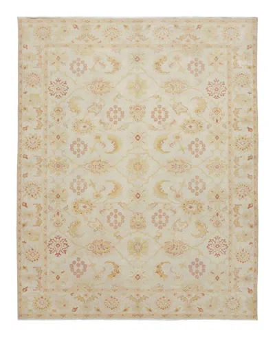 Pre-owned Rug & Kilim 's Contemporary Sultanabad Style Rug In Beige & Pink Floral Pattern