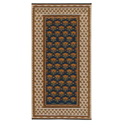 Pre-owned Rug & Kilim Contemporary Swedish Style Flatweave Natural Silk Runner, By , India In Brown