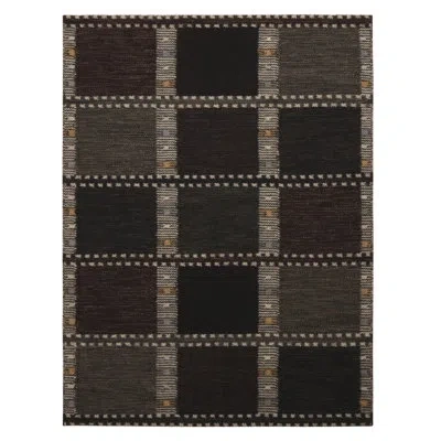 Rug & Kilim 's Custom Scandinavian Rug Design With Geometric Patterns In Brown;beige;green