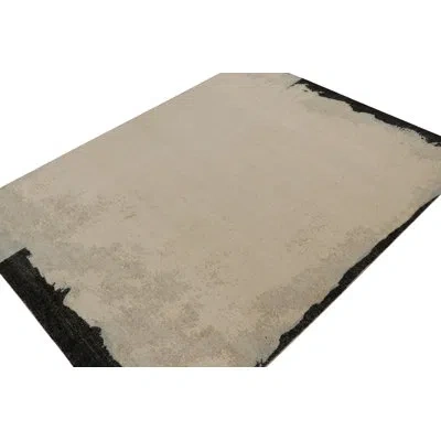 Rug & Kilim 's Distressed Abstract Rug In Beige, Gray And Black In Black;beige;gray