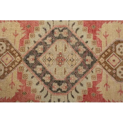 Rug & Kilim Distressed Classic Red Rug 19th-century Medallion Pattern In Black;red;gold