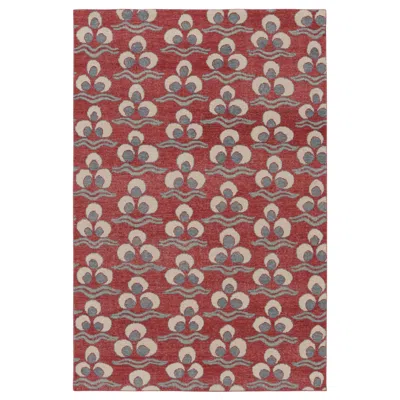 Pre-owned Rug & Kilim 's Distressed Rug, Brick Red With Chintamani Patterns