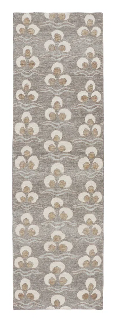 Pre-owned Rug & Kilim 's Distressed Runner Rug, Warm Brown With Chintamani Patterns