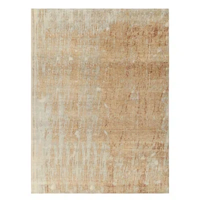 Rug & Kilim Distressed Style Modern Rug Beige-brown Abstract Streak Pattern By  In Beige,brown