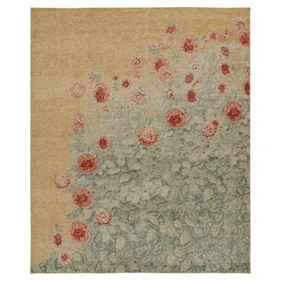 Pre-owned Rug & Kilim 's Distressed Style Transitional Rug In Polychromatic Floral Patterns In Brown