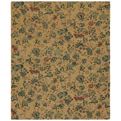 Pre-owned Rug & Kilim 's European Style Flatweave Rug In Cream With Floral Patterns ‘tudor' In White