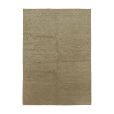 Pre-owned Rug & Kilim 's European-inspired Rug In Brown Arabesque Patterns In Pale Green