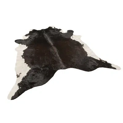 Rug & Kilim 's Extra Large Cowhide Rug In Brown And White Tones In Black;brown;beige;white;cream