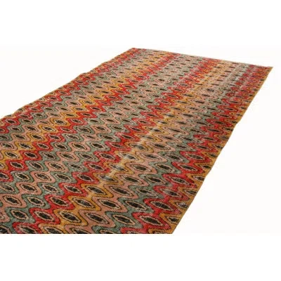 Rug & Kilim Geometric Hand-knotted Wool Multicolor Area Rug