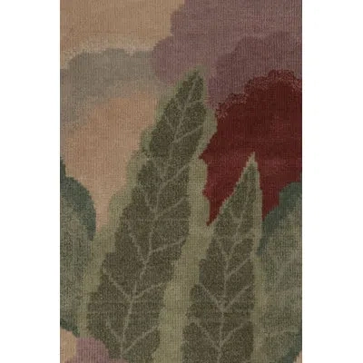 Rug & Kilim 's Gift-size Chinese Art Deco Rug In Taupe With Floral Patterns In Blue,beige,green,taupe