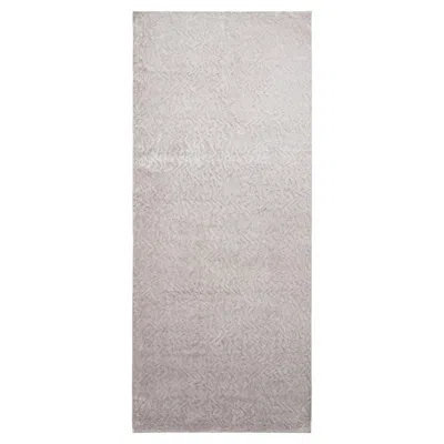 Pre-owned Rug & Kilim 's Hand Knotted Contemporary Rug In Gray Textural Geometric Pattern