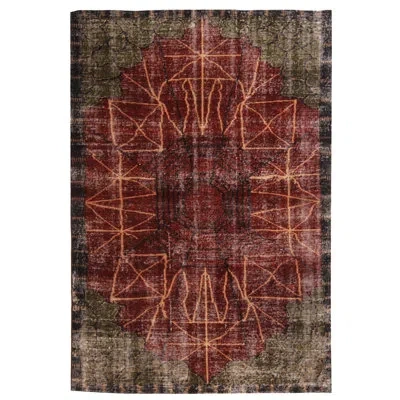 Rug & Kilim Hand-knotted Wool Red/green Area Rug In Red,green