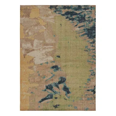 Rug & Kilim Homage Rectangle Hand Knotted Wool Area Rug In Blue;beige;gold;green
