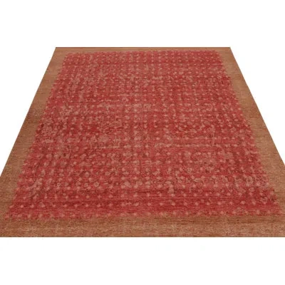 Rug & Kilim Homage Rectangle Hand Knotted Wool Area Rug In Brown;red;pink
