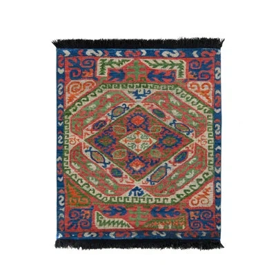 Rug & Kilim 's  In Red And Blue Geometric Pattern In Blue;red
