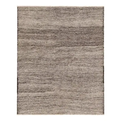 Rug & Kilim Kilim & Flat Weave One-of-a-kind 4'5x5'7 1950s Wool Area Rug In Brown;beige;white;silver;gray;cream