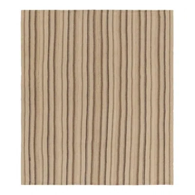 Rug & Kilim Kilim & Flat Weave One-of-a-kind 6'6x7'6 1950s Wool Area Rug In Black;brown;red;beige;white;cream