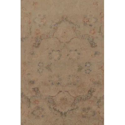 Rug & Kilim 's Modern Classics Rug In Beige And Gray All-over Floral Pattern In Brown