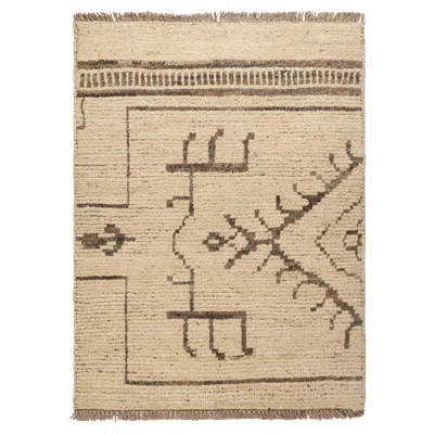 Pre-owned Rug & Kilim 's Modern Classics Rug In Beige With Brown Geometric Patterns